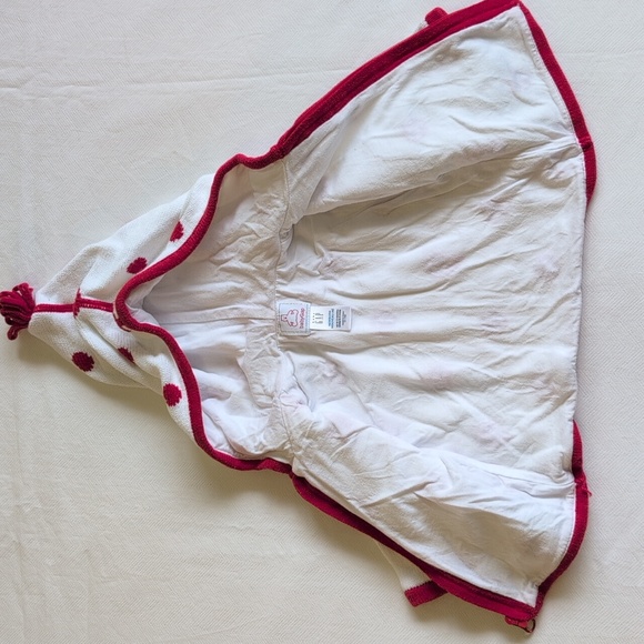 vintage babyGap dotted pixie hoodie zip-up knit cardigan sweater 0-3 months baby - Picture 8 of 12